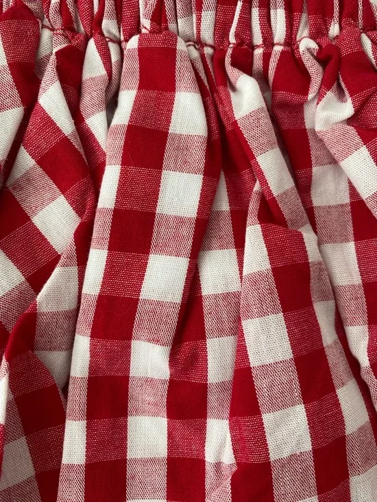 StyleKeepers NWTs Red Gingham Off-Shoulder Gingham Mini Dress size small - Picture 4 of 6